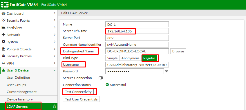 Fortigate LDAP Server Yap land rmas Ve Kullan c Grup Atama Siberdinc