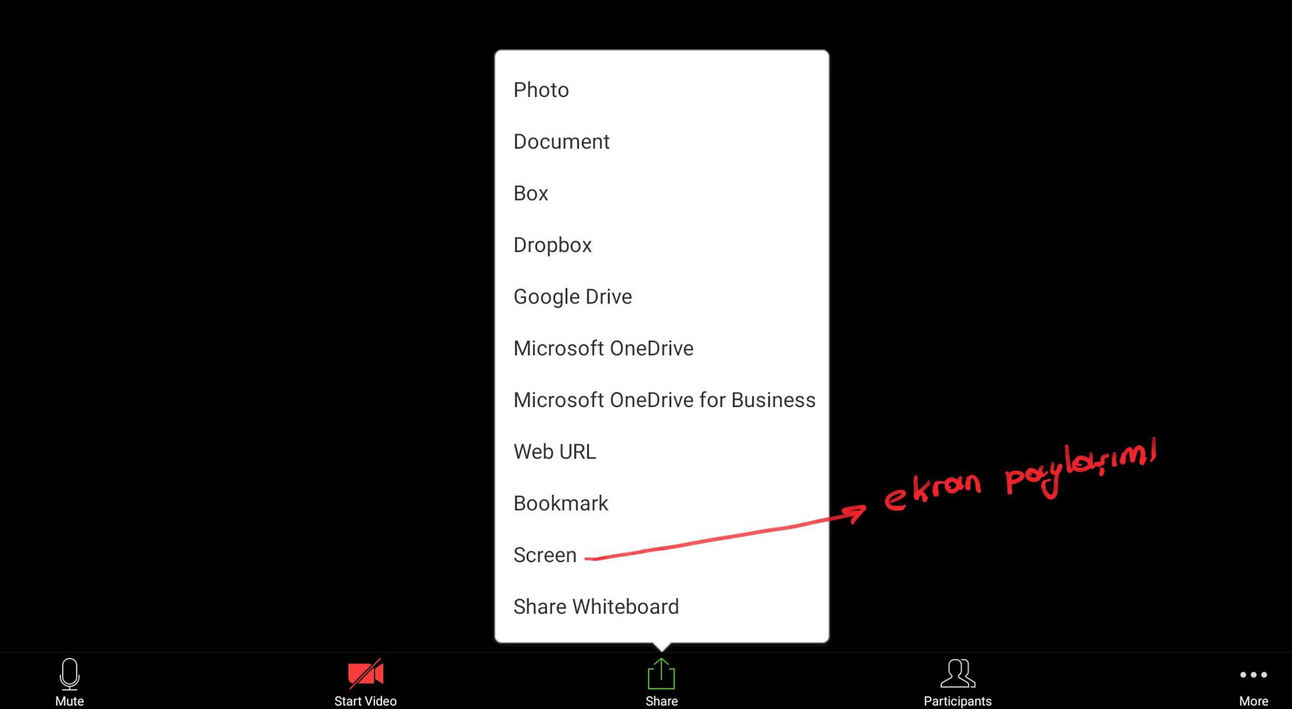 zoom ekran paylaşımı nasıl yapılır
